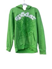 Sp5der Worldwide Web Hoodie Slime AUTHENTIC Green Sweatshirt Size XL FLAW picture