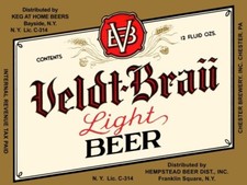Veldt Brau Beer of Franklin Square, NY NEW Sign 24x30