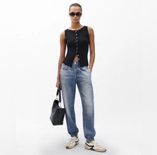 $210 NWOT rag & bone Miramar Jogger Jean Printed Cotton Terry Pull-On Sweatpant picture