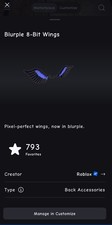 💎Roblox Toy Code - Code Item💎Blurple 8-Bit Wings picture