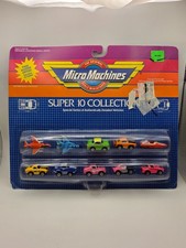 VTG 1988 Micro Machines Super 10 Collection (2 planes/1 boat/7 cars) New/Sealed picture