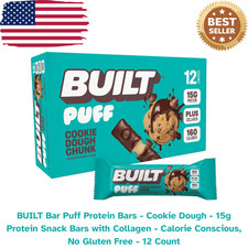 Built Bar Puff Protein Bars, Cookie Dough Chunk Puff,12 Ct. picture