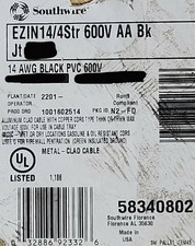 Southwire 14/4C EZ-IN Mini-Split THHN PVC+MC 600V 90C Direct Burial Black /10ft picture