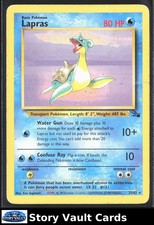 1999 Pokémon TCG Lapras Fossil 25/62 Rare Unlimited 80 HP Regular picture