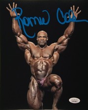 Ronnie Coleman Signed 8x10 Competition Pose JSA picture