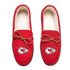 NFL Moccasin Slippers Kansas City Chief's Men's M/L sizes Sherpa Lined - Comfy picture