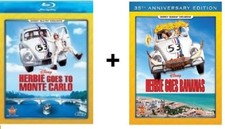 DISNEY'S HERBIE GOES to Monte Carlo & Herbie Goes Bananas BLURAY 2 PACK NEW OOP picture