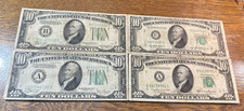 (4) 1934-A&C, 1950-A&B $10 FRN's Nice Average Circulated CHRC picture