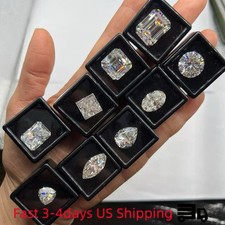 US 0.1-10ct Loose Moissanite Gem Stone VVS1 D Multi Cut with GRA Certificate picture