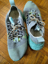 Nike Men’s Low Top Knit Lace-Up Athletic Sneakers Gray/Green picture