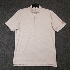 johnnie-O Featherweight Polo Shirt Mens Medium Flower Geometric Performance UPF picture