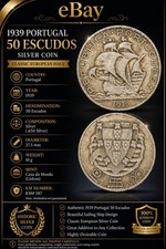 1939 Portugal 2½ Escudos Silver Coin KM#580 Portuguese Sailing Ship Historic picture