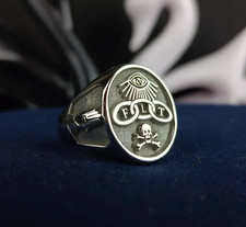 Odd Fellows Freemason Signet Ring 925 Sterling Silver Men's Ring Duty Free picture