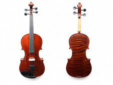 4/4 Handmade Strad Violin Outfit Italian Spruce 1 piece Flamed Maple Case & Bow picture