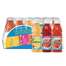 Tropicana 100 Juice Variety Pack 24 Bottles Orange Apple Fruit Medley 10 Fl Oz picture