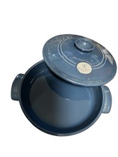 Emile Henry Flame Series Ceramic Risotto Stewpot Deep Teal Glaze 1.3 Qt picture