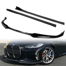 for BMW 4 Series 430i M440i 2020-2025 Front Bumper Lip Diffuser Glossy Black picture
