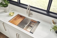 Ruvati 32-inch Workstation Undermount Single Bowl Kitchen Sink - RVH8301 picture