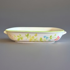 Vintage Noritake Baking Dish Clear Day 9080 Wild Flower Serving Dish Mid-Century picture