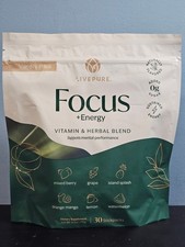 VARIETY PACK  Live Pure Focus + Energy Grape Lemon Berry 30 Packets NEW Exp 2/28 picture