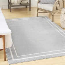 Nourison Home Nourison Essentials Grey Ivory 4' x 6' Area Rug - Easy Clean, Non picture