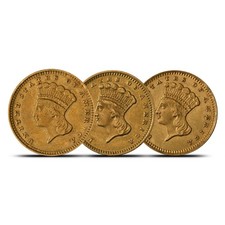 Pre-33 $1 Indian Gold Coin (Type 3, XF) picture