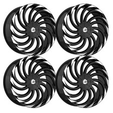 (Set-4) Azara AZA-534 22x8.5 5x112/5x114.3 38mm Black Machined wheels rims 22 picture