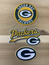 Set Of 3 Green Bay Packers Embroidered Iron On Patches 2.5”-4” picture