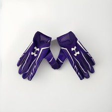 UNDER ARMOUR NFL F4 ADULT L, XL, XXL, XXXL RECEIVER FOOTBALL GLOVES, NWT, Purple picture