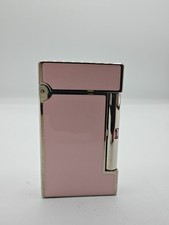 Vintage S.T. Dupont Lady Pocket Lighter - Pink Laque de Chine & Silver - Rare picture