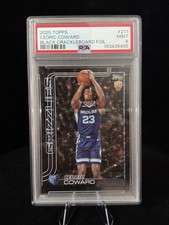 Topps 2025-26 Topps Cedric Coward Black Crackleboard Foil /10 RC #211 Grizzlies picture