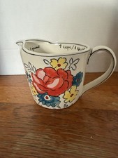 Anthropologie Molly Hatch 4 Cups / 1 Quart  Ceramic Measuring Cup / Pitcher. picture