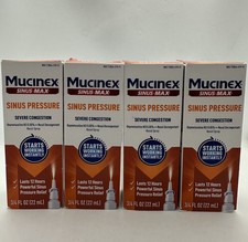 4 Mucinex Sinus Max Sinus Pressure Nasal Spray 3/4 Fl Oz Ea Exp7/27 picture