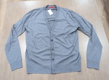 $775 Mens ISAIA V-Neck Wool Knit Cardigan Gray Large picture