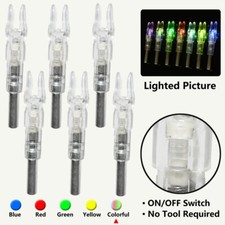 6/12Pcs Automatically LED Lighted Shooting Nocks Archery Arrow Nock Tail 6.2mm picture