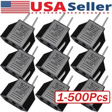 New EU Euro Europe to US USA Power Jack Wall Plug Converter Travel Adapter Lot picture