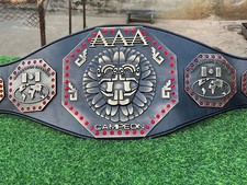 AAA Mexico Heavyweight Wrestling Championship Replica T Title Belt picture