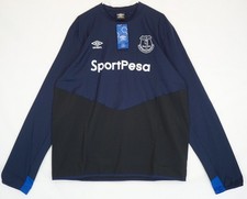 Umbro Everton Navy Blue Long Sleeve Training Shirt Jersey Men's XL picture