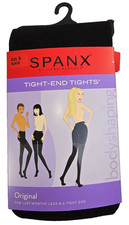 B Spanx Tight-End Tights Original Black Opaque Shaping Pantyhose New picture