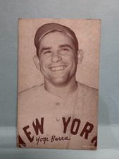 JA4310 1947-1966 Exhibit Card Yogi Berra New York Yankees  EX picture