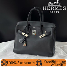 AUTH Hermes Birkin30 Gris Graphite swift Grey Leather Palladium Hardware Handbag picture