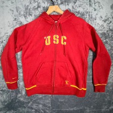 Nike USC Trojans Team Zip Up Hoodie Red XL Cotton Polyester picture