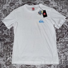 NWT Quiksilver White Graphic SS Tee QSM15GT106 Men’s Size L. D4 picture