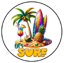 LET'S SURF ENVELOPE SEALS LABELS STICKERS PARTY FAVORS picture
