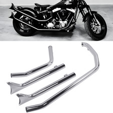 Fishtail Upsweeps for 86-17 Narrow Tire Harley Softail Exhaust Pipes Amazing' picture
