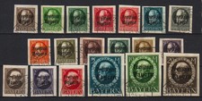 + GERMANY BAYERN Mi.# 152B-170B COMPLETE SET PERFECT USED Michel 600€ picture