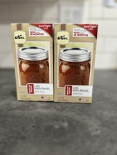 24ct Kerr Canning Lids Regular Mouth Jar Lids and Rings - 2 New Sealed Box . picture