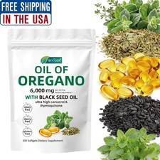 1-3pcs Oregano Oil Capsules 300 Count 1000mg Oil of Oregano with Black Seed oil picture