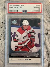 2017-18 Upper Deck - Young Guns Martin Necas #464 (RC) PSA 10 picture