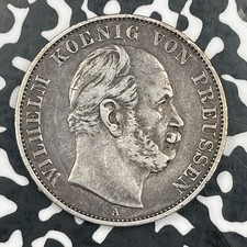 1871-A Germany Prussia 1 Thaler Lot#JM2122 Large Silver picture